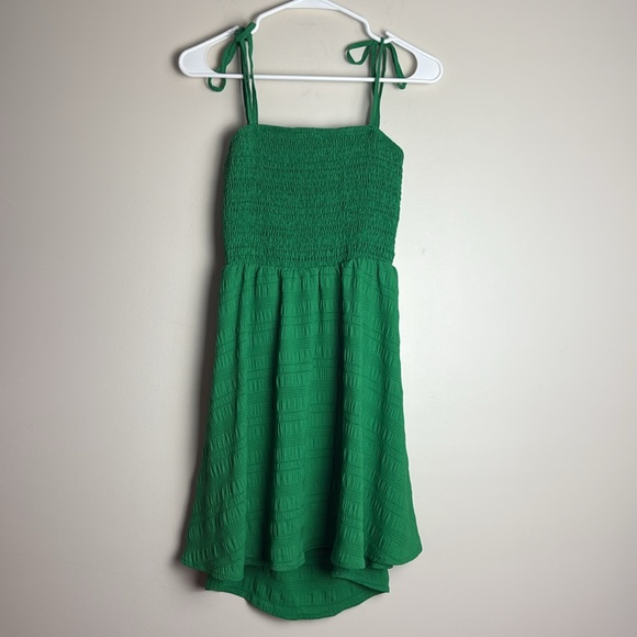Dreamara Green Tie shoulder Tie back Sleeveless Backless Summer Cami Dress - Picture 5 of 7